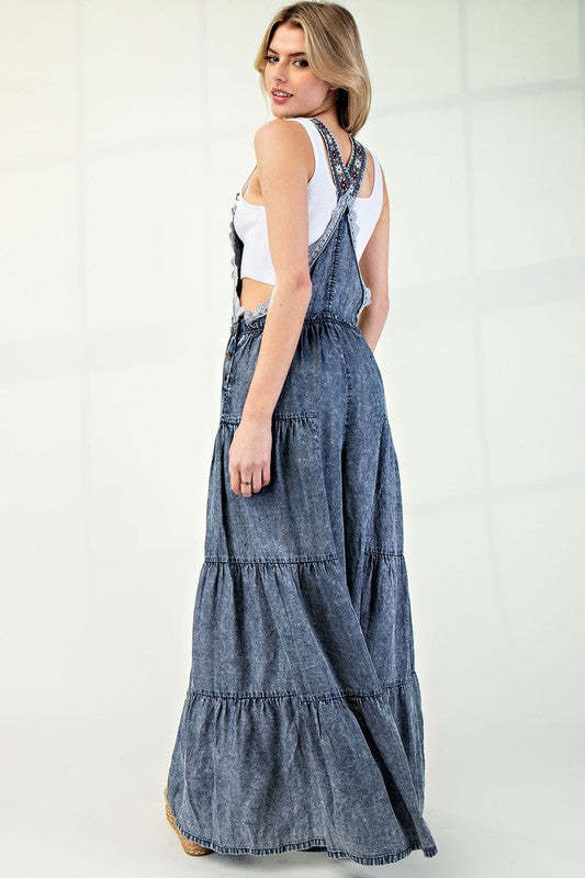 Annie Detail Denim Romper **PRE ORDER**