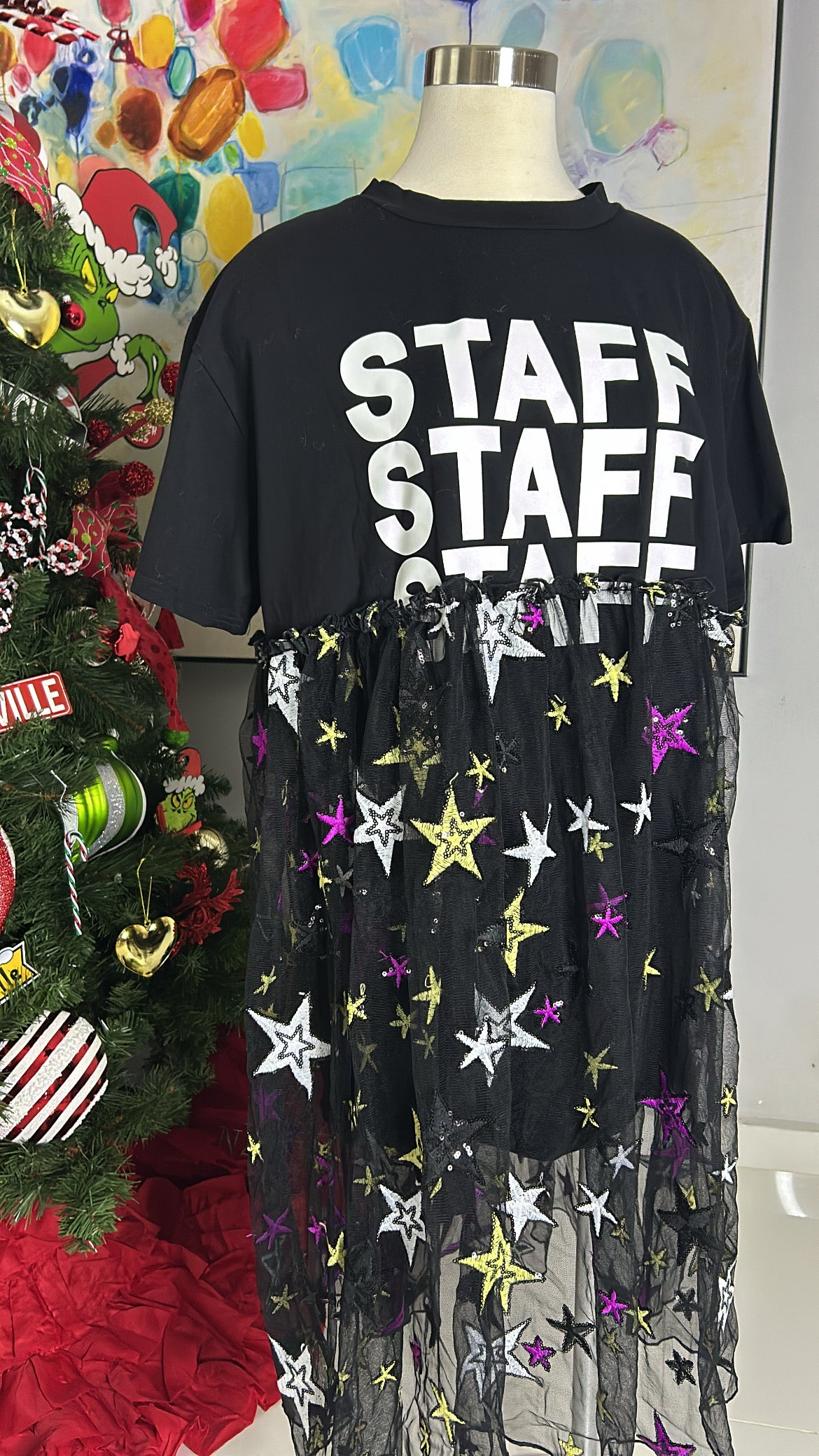 Oversize Staff Star Shirt Dress