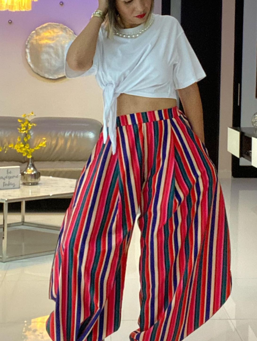 Stripe Wide Jogger
