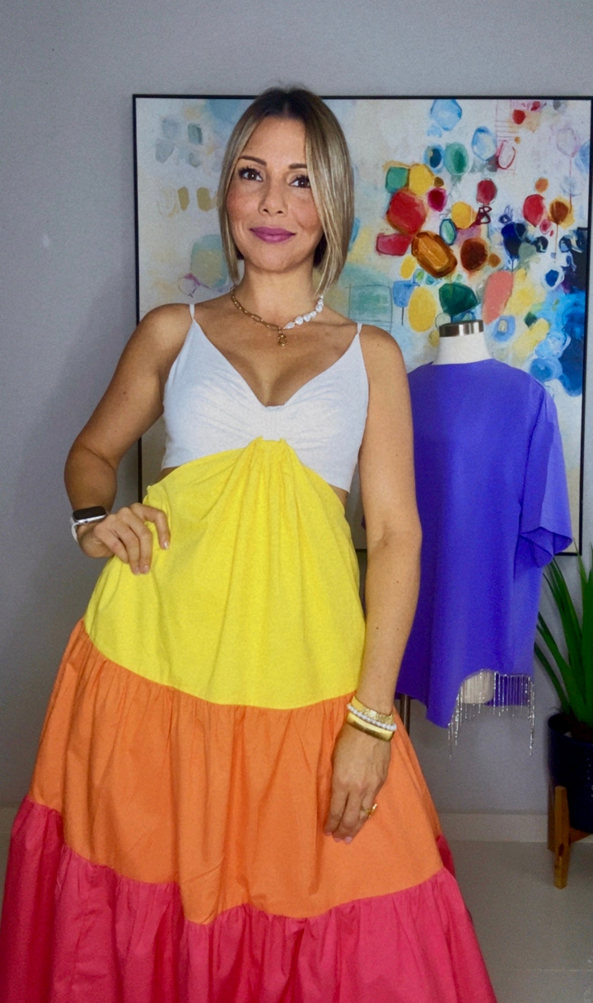 Colorblock Maxi Dress