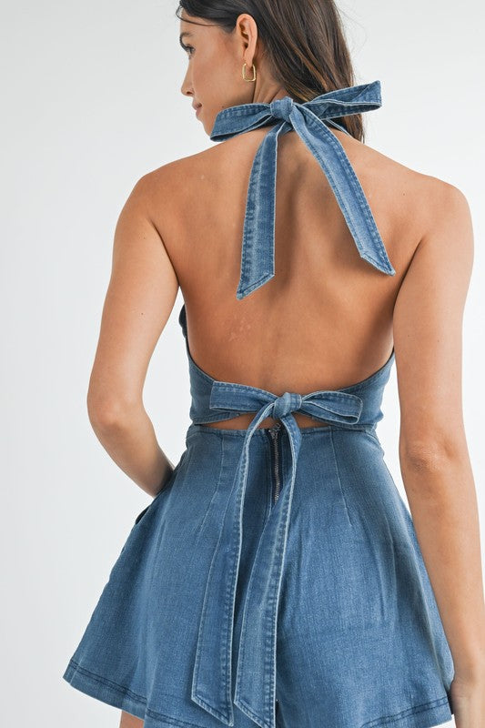 Monica Denim Romper