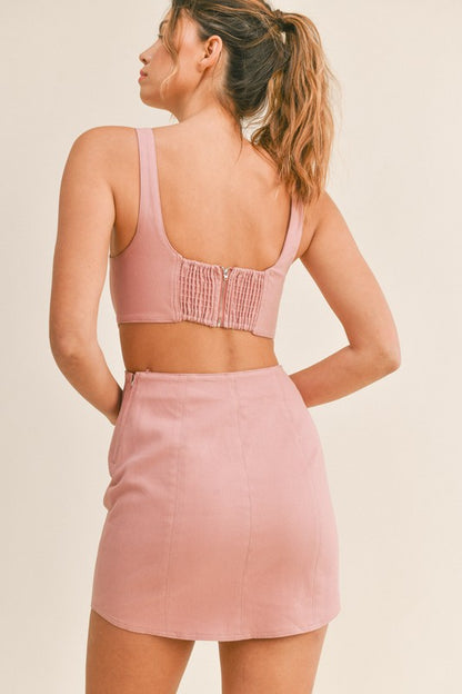 Rose Cut Out Mini Dress
