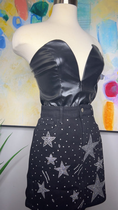 Lucero Black Mini Skirt