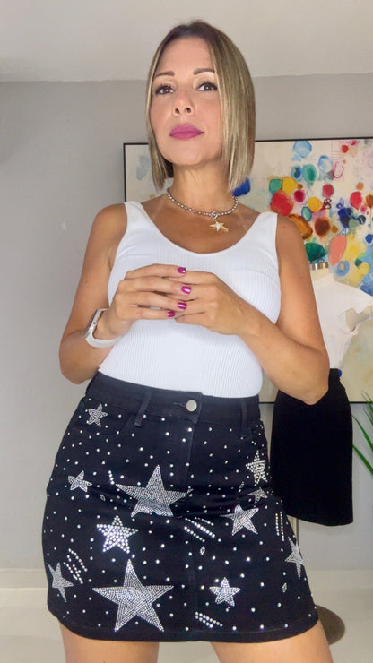 Lucero Black Mini Skirt
