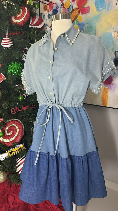 Detail Colorblock Dress