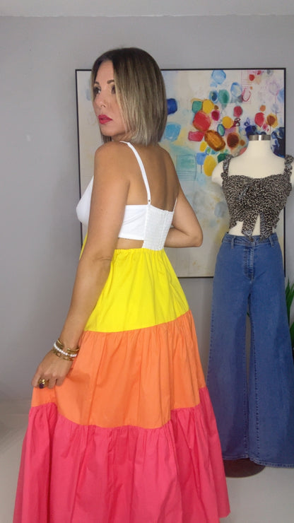 Colorblock Maxi Dress