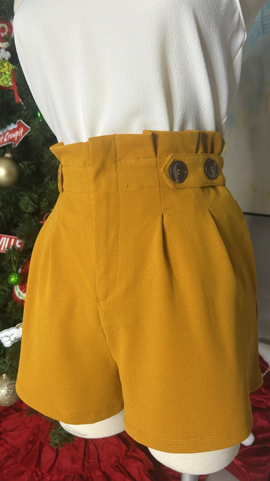 Mustard High Waist Short